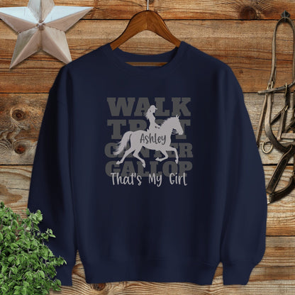 Personalized Walk Trot Canter Gallop Sweatshirt