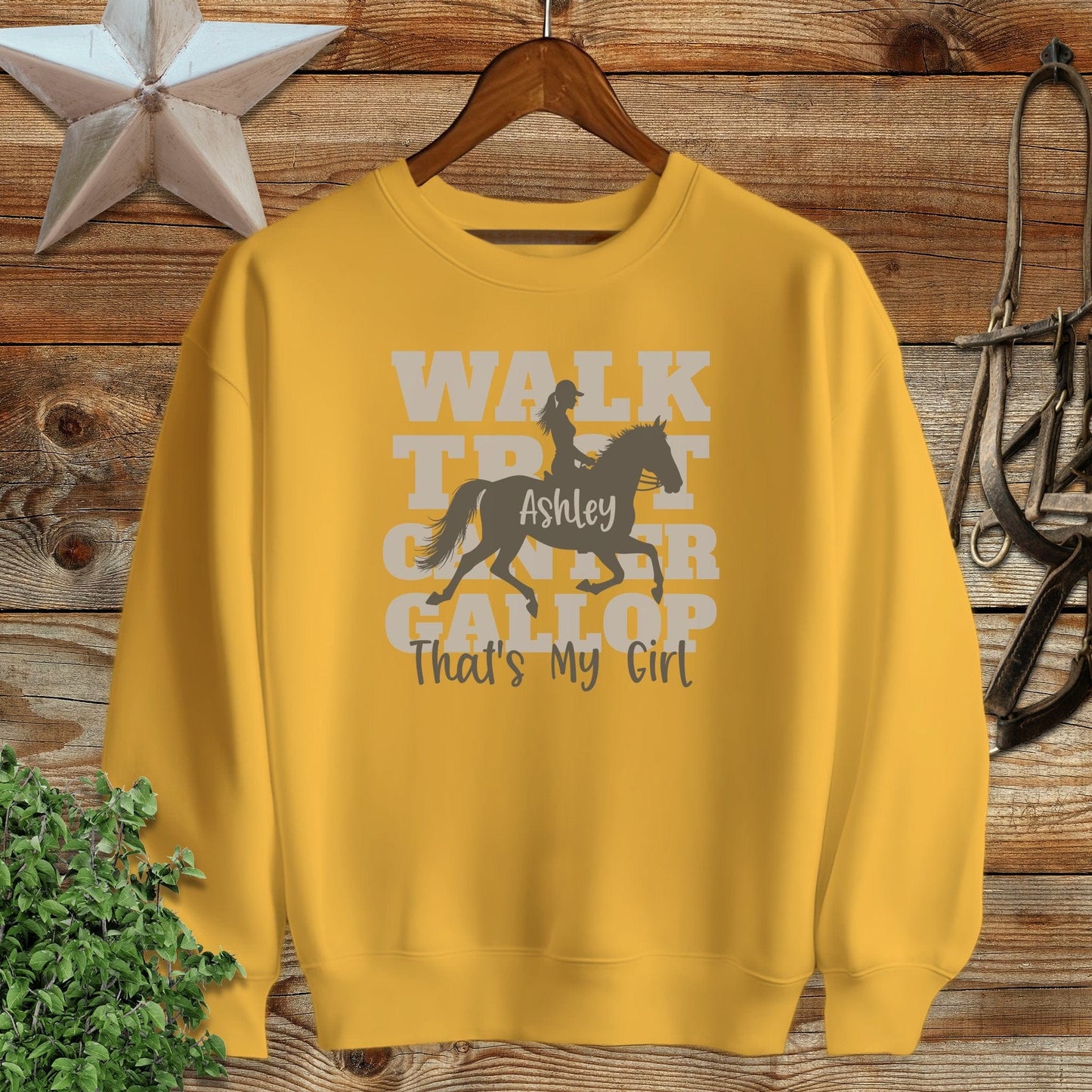Personalized Walk Trot Canter Gallop Sweatshirt