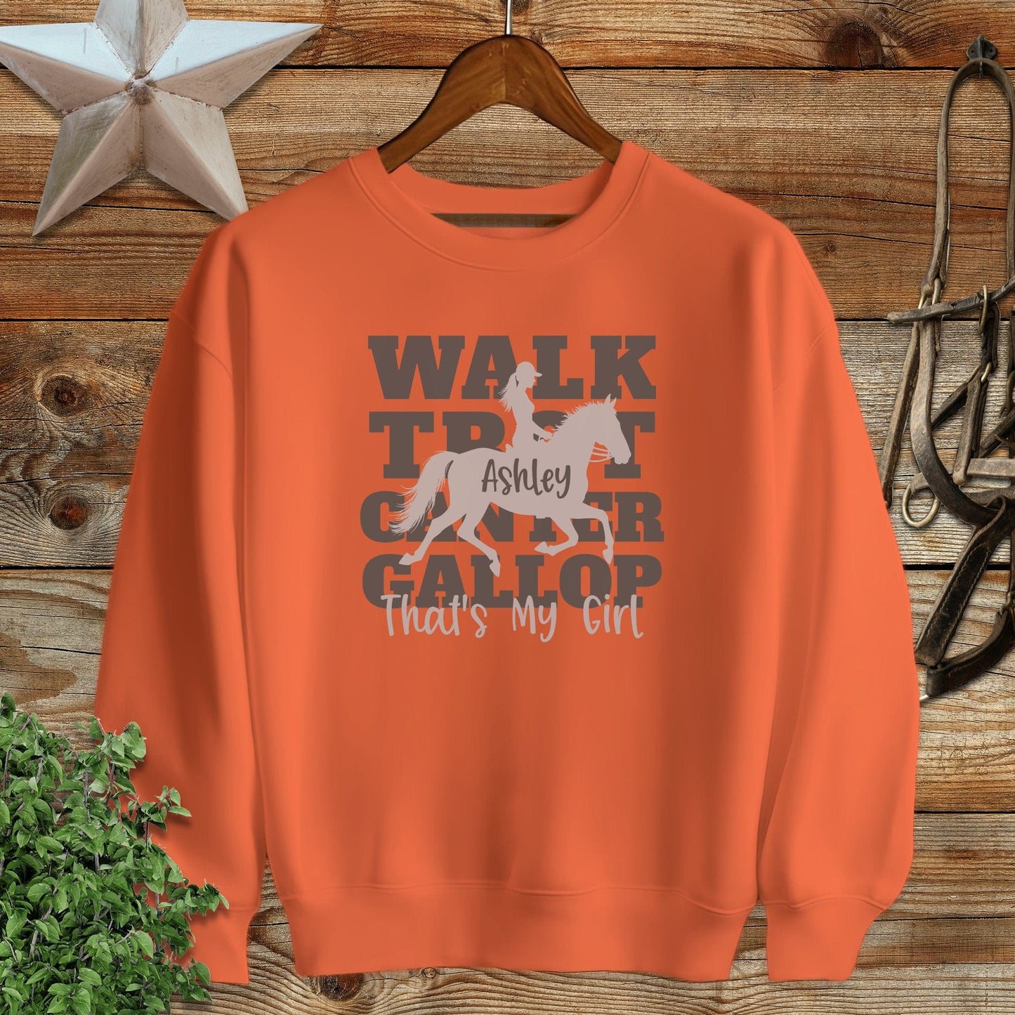 Personalized Walk Trot Canter Gallop Sweatshirt