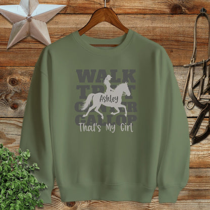 Personalized Walk Trot Canter Gallop Sweatshirt