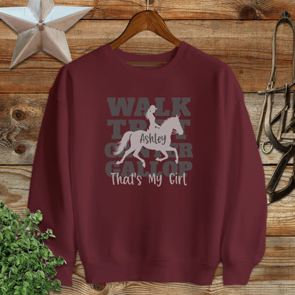 Personalized Walk Trot Canter Gallop Sweatshirt