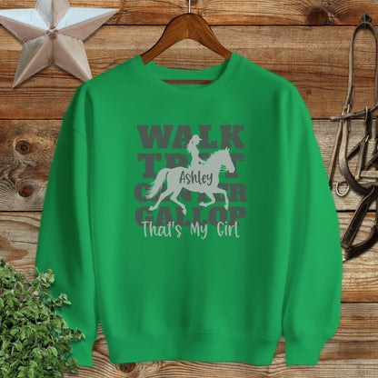Personalized Walk Trot Canter Gallop Sweatshirt