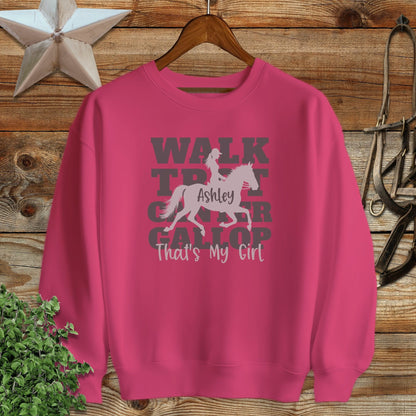 Personalized Walk Trot Canter Gallop Sweatshirt