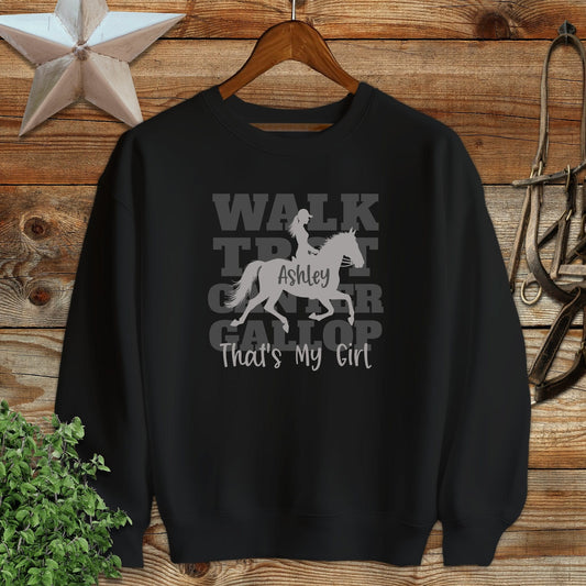 Personalized Walk Trot Canter Gallop Sweatshirt