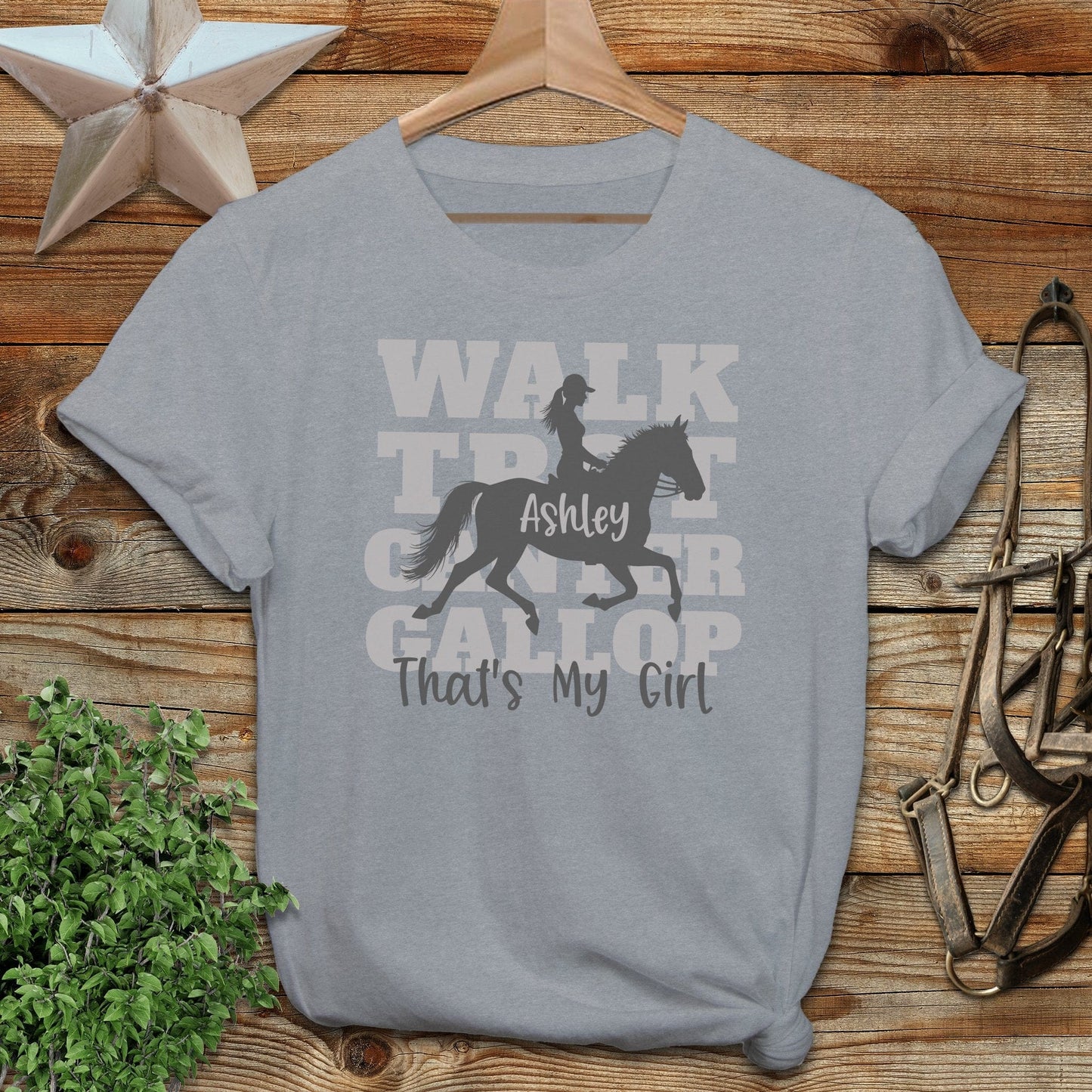 Personalized Walk Trot Canter Gallop T-shirt