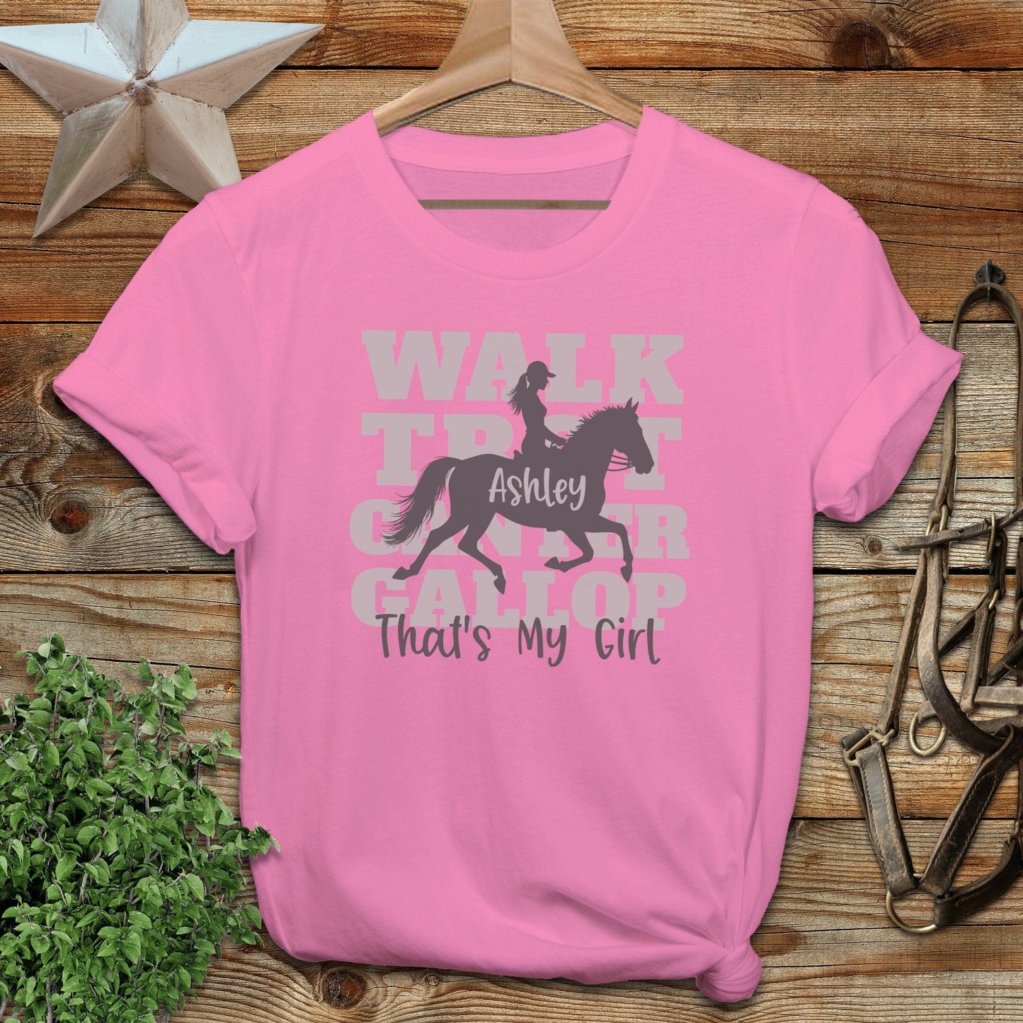 Personalized Walk Trot Canter Gallop T-shirt