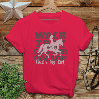 Personalized Walk Trot Canter Gallop T-shirt