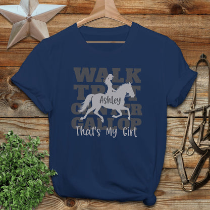 Personalized Walk Trot Canter Gallop T-shirt