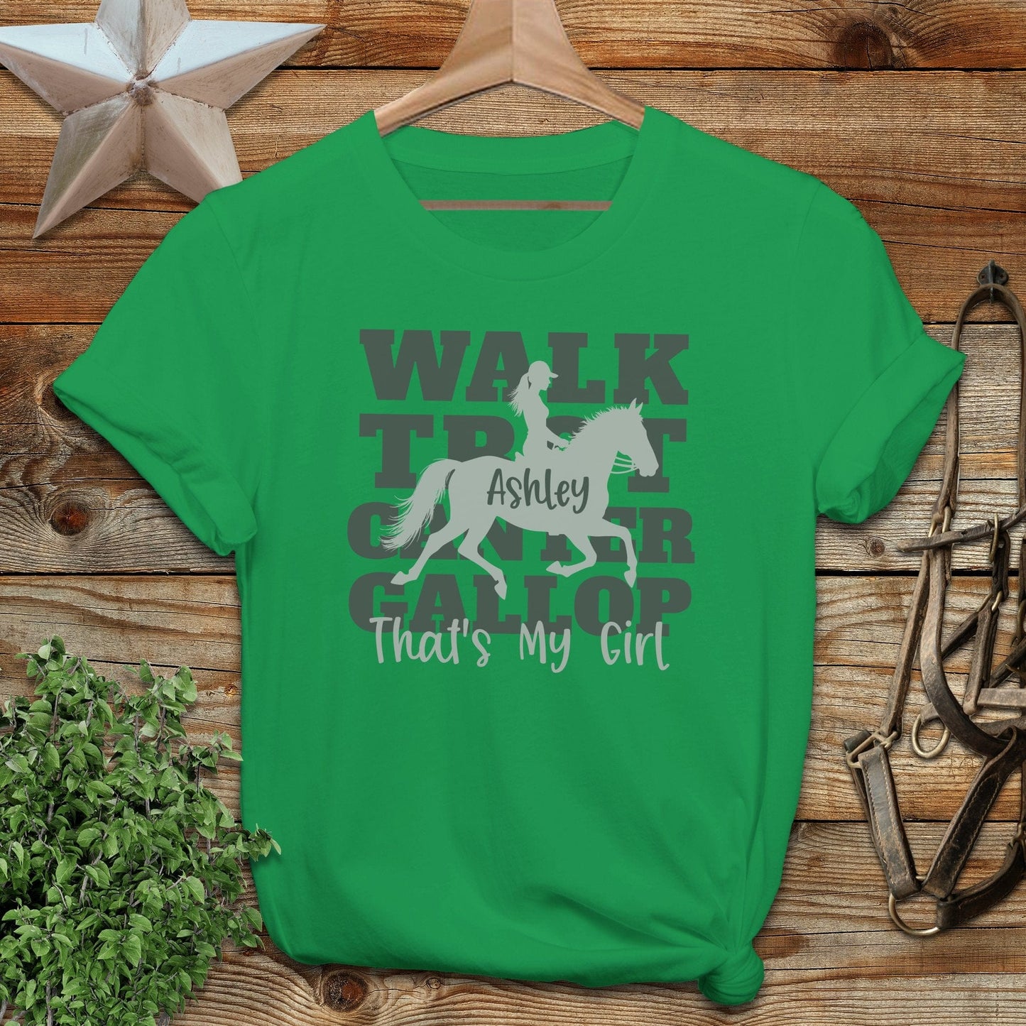 Personalized Walk Trot Canter Gallop T-shirt