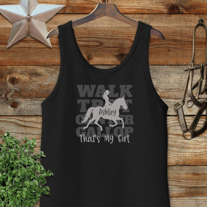Personalized Walk Trot Canter Gallop Tank Top