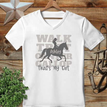Personalized Walk Trot Canter Gallop V-neck
