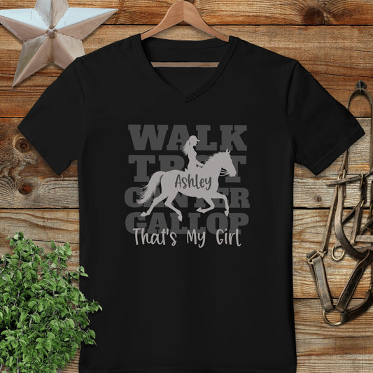 Personalized Walk Trot Canter Gallop V-neck