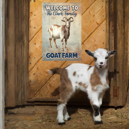 Personalized Welcome to My Goat Farm Sign