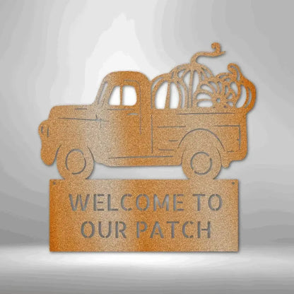Personalized Welcome to our Patch Metal Art Sign