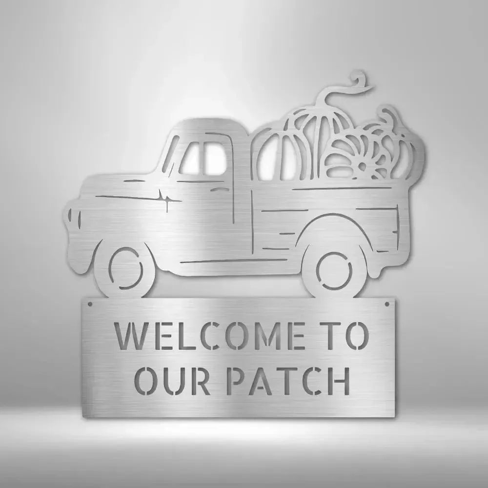 Personalized Welcome to our Patch Metal Art Sign