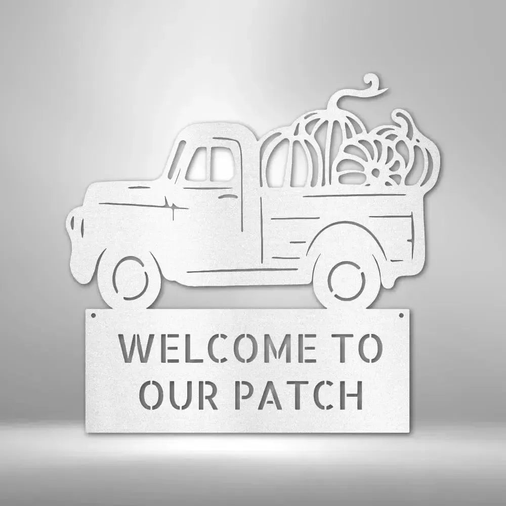 Personalized Welcome to our Patch Metal Art Sign