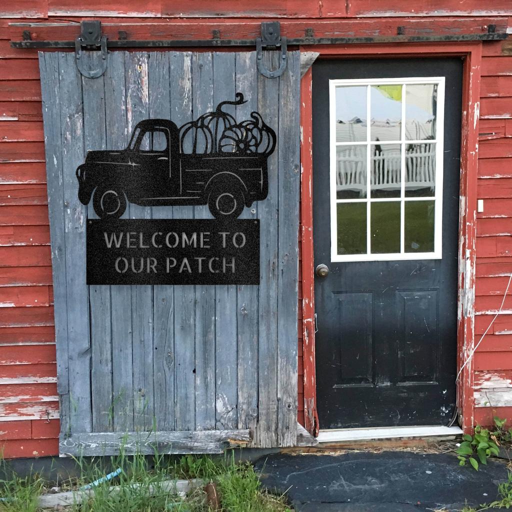 Personalized Welcome to our Patch Metal Art Sign