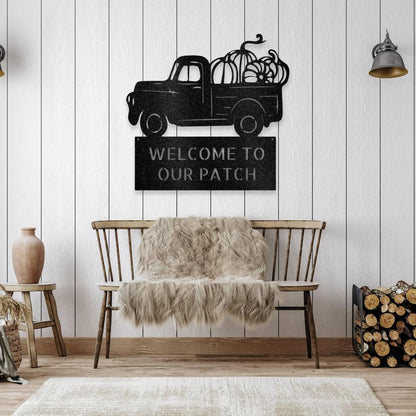 Personalized Welcome to our Patch Metal Art Sign