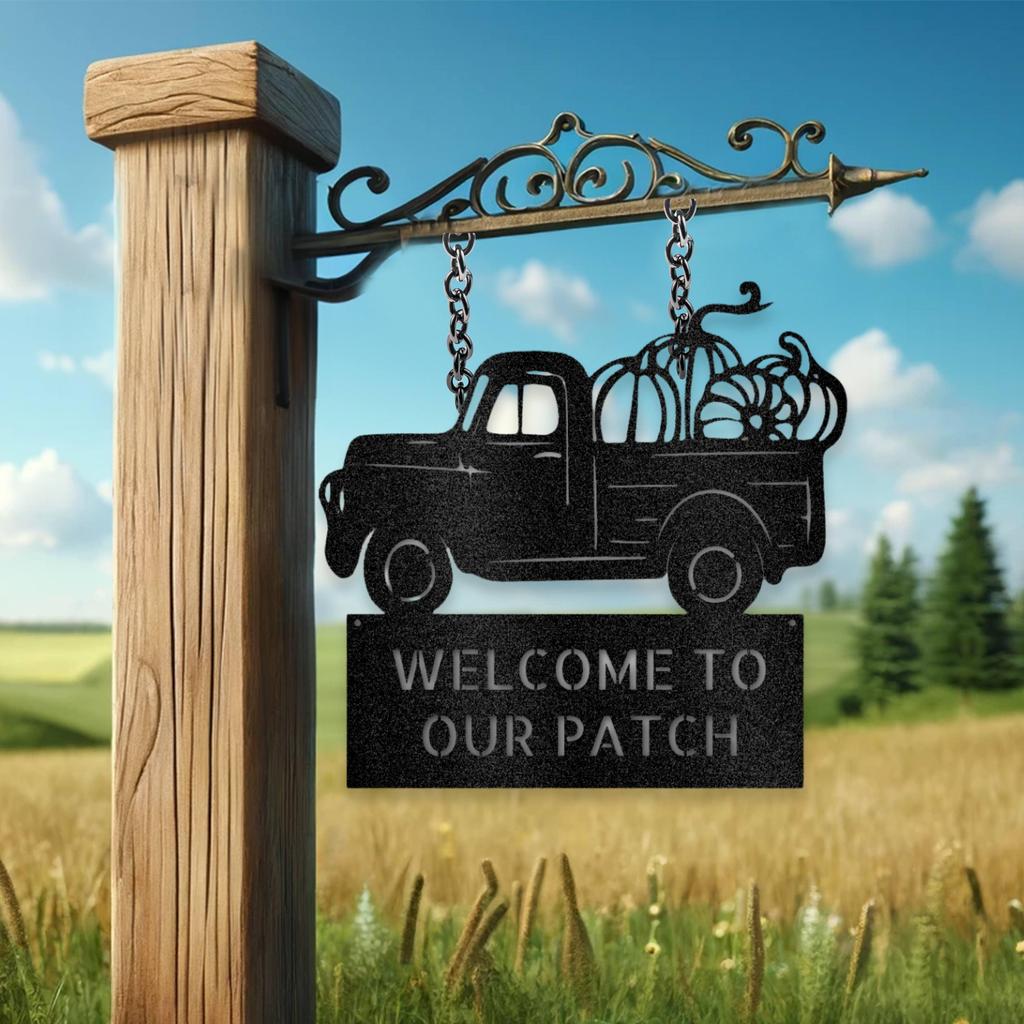 Personalized Welcome to our Patch Metal Art Sign