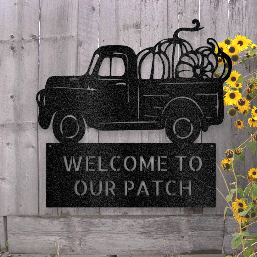 Personalized Welcome to our Patch Metal Art Sign