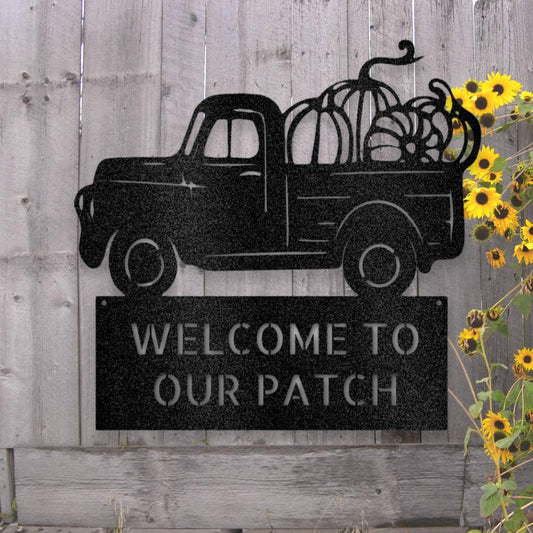 Personalized Welcome to our Patch Metal Art Sign