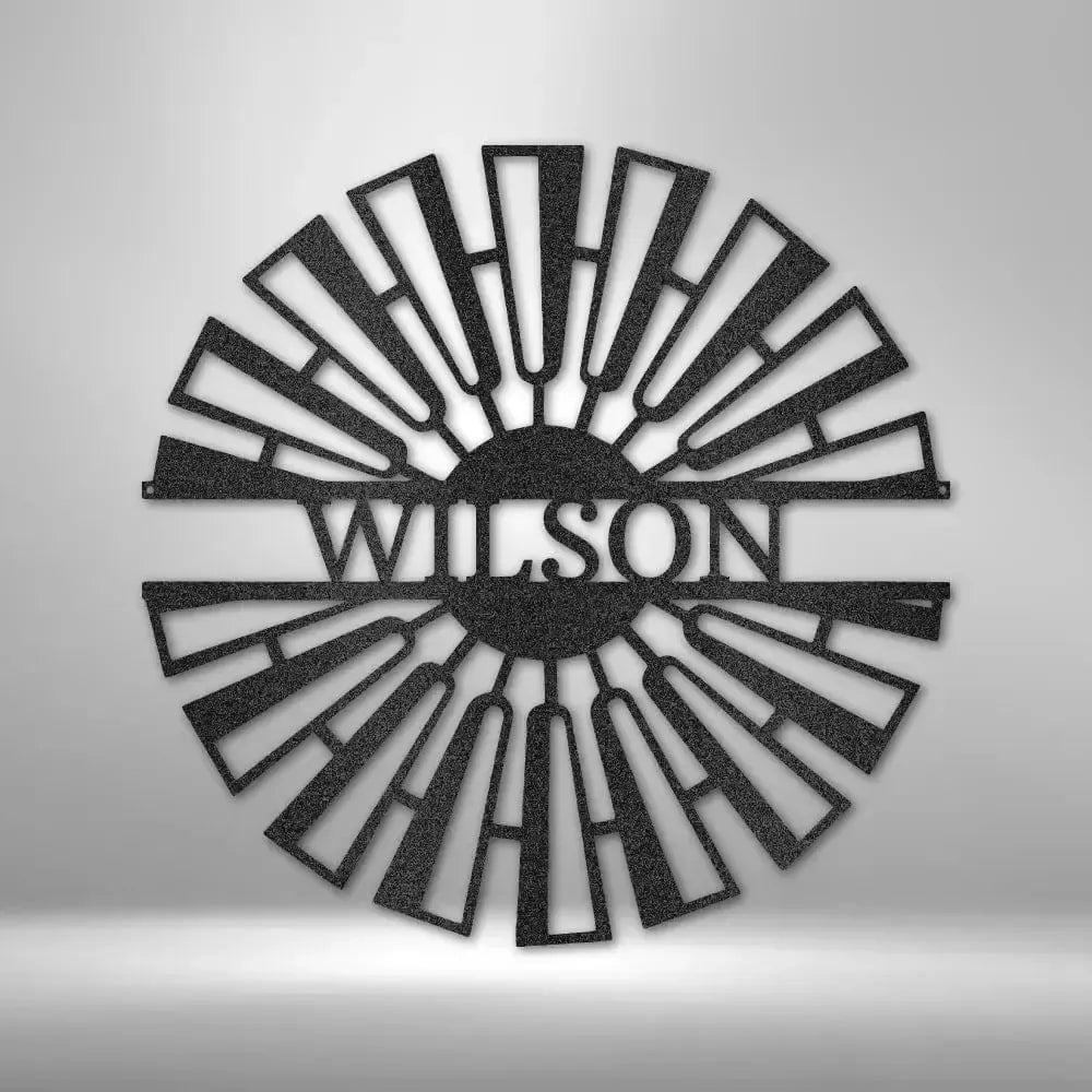 Personalized Windmill Metal Art Sign