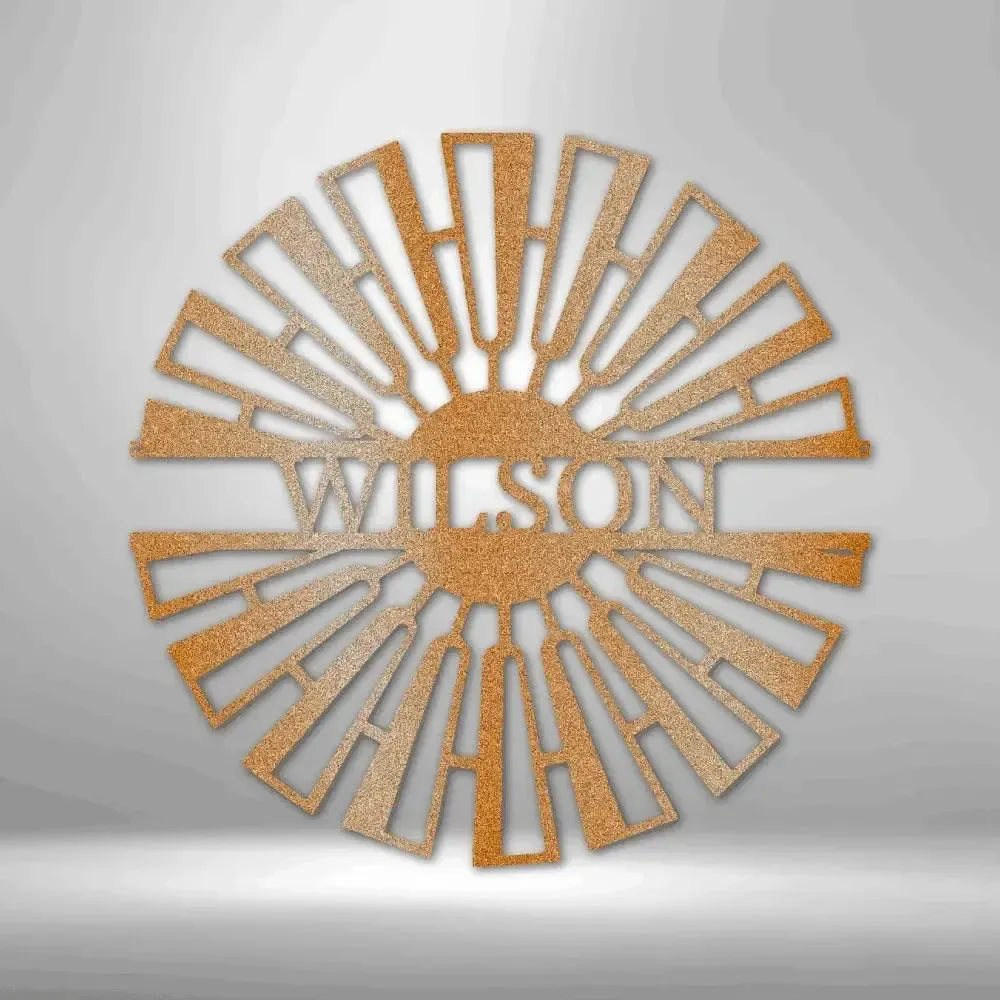 Personalized Windmill Metal Art Sign