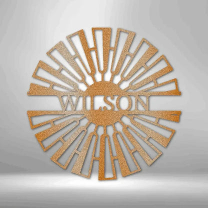 Personalized Windmill Metal Art Sign