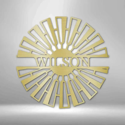 Personalized Windmill Metal Art Sign