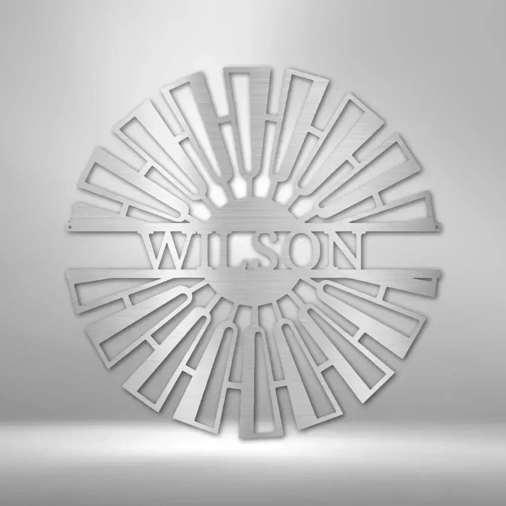Personalized Windmill Metal Art Sign