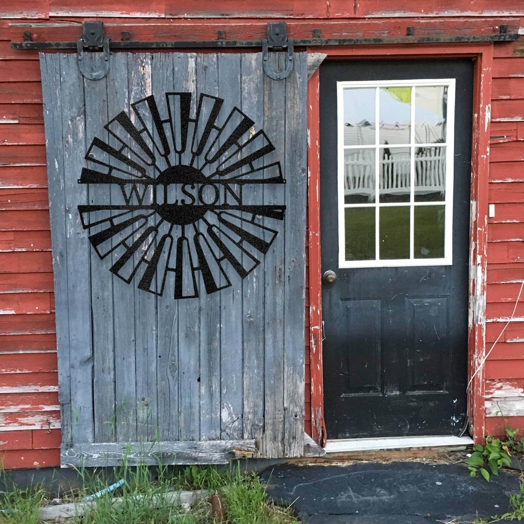 Personalized Windmill Metal Art Sign