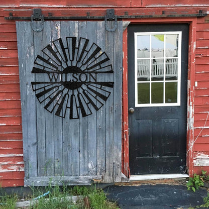Personalized Windmill Metal Art Sign