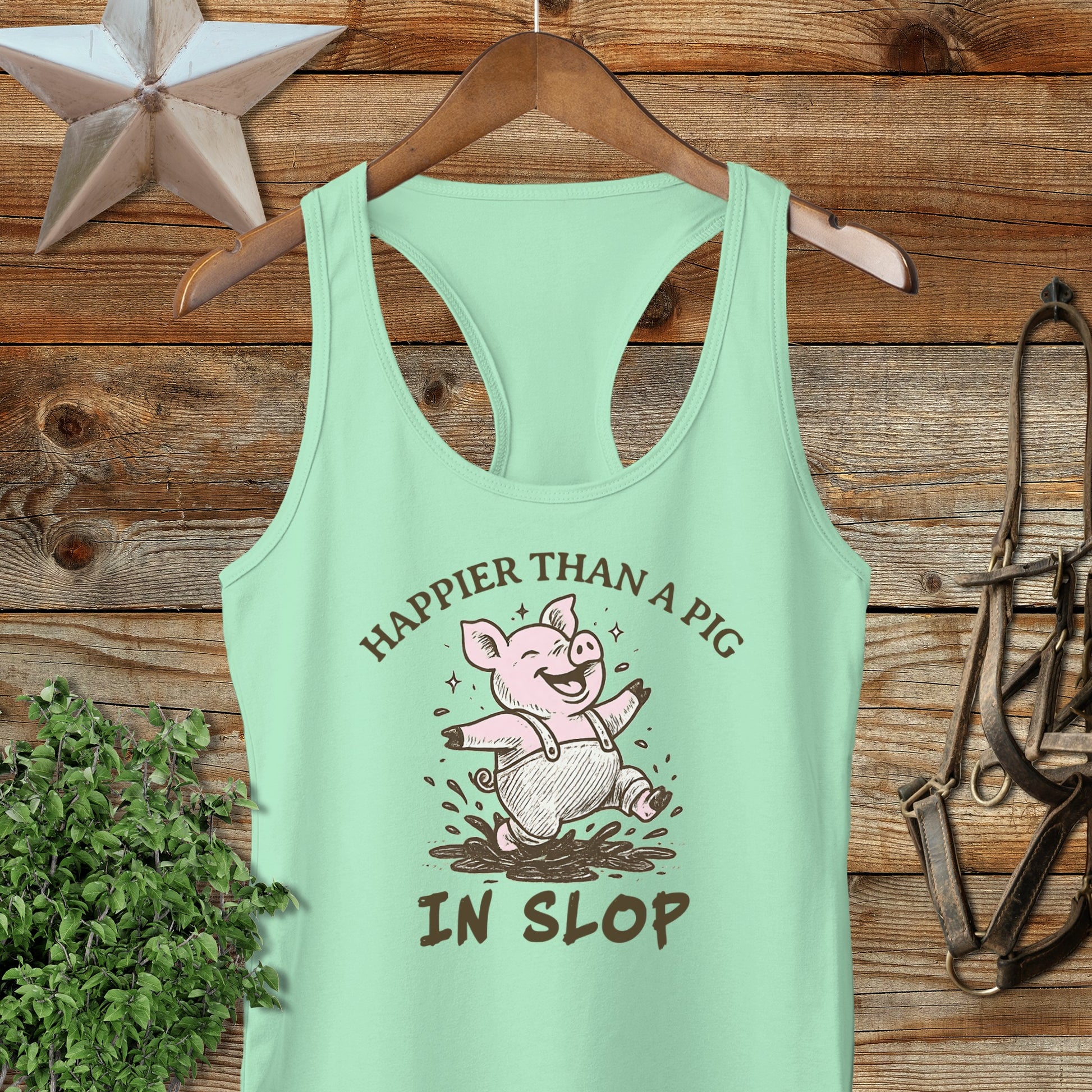 Pig in Slop Racerback Tank