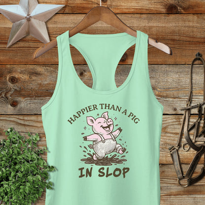 Pig in Slop Racerback Tank