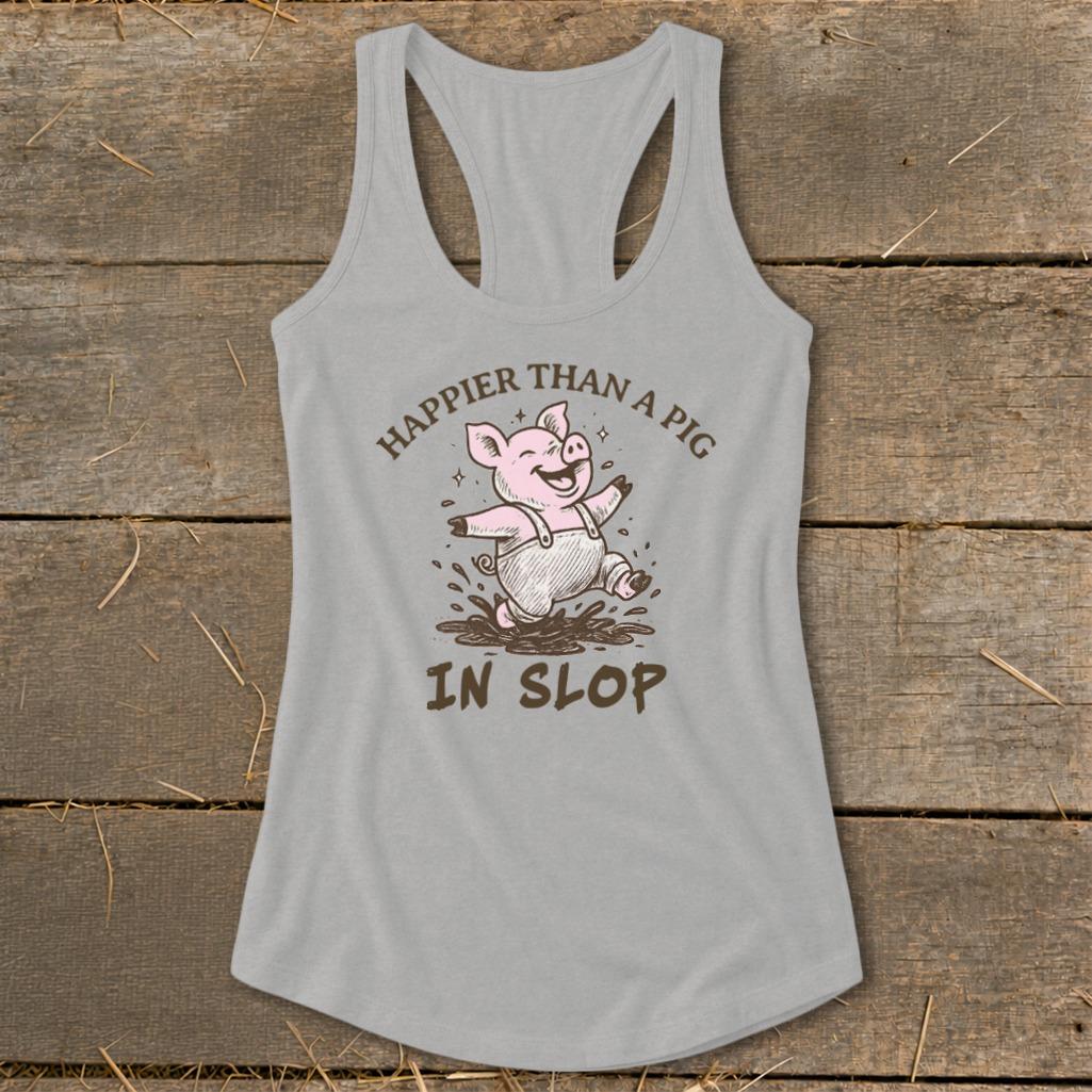 Pig in Slop Racerback Tank
