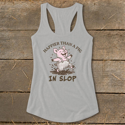 Pig in Slop Racerback Tank