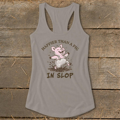 Pig in Slop Racerback Tank