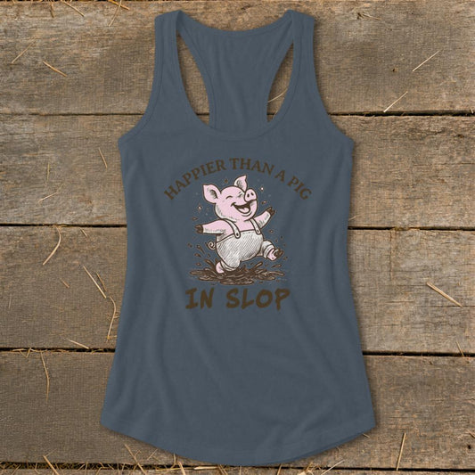Pig in Slop Racerback Tank