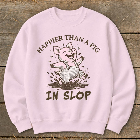 Pig in Slop Sweatshirt - Light Pink