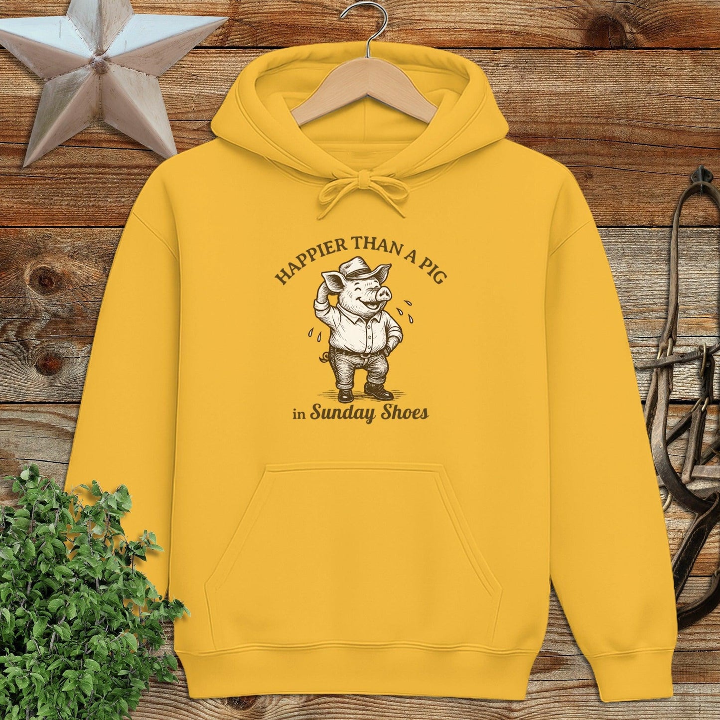 Pig in Sunday Shoes Hoodie