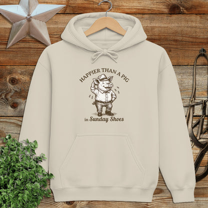 Pig in Sunday Shoes Hoodie
