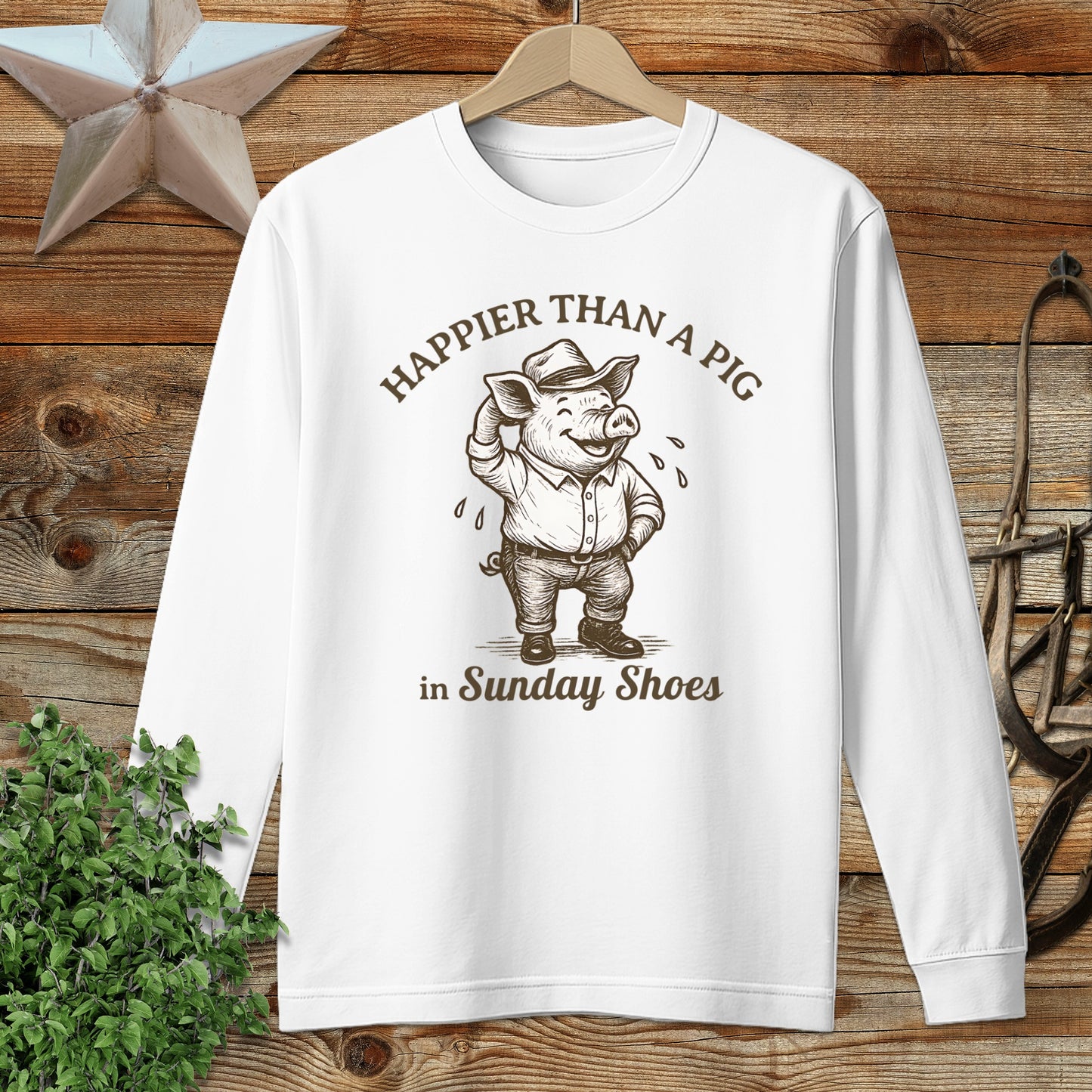 Pig in Sunday Shoes Long Sleeve Tee