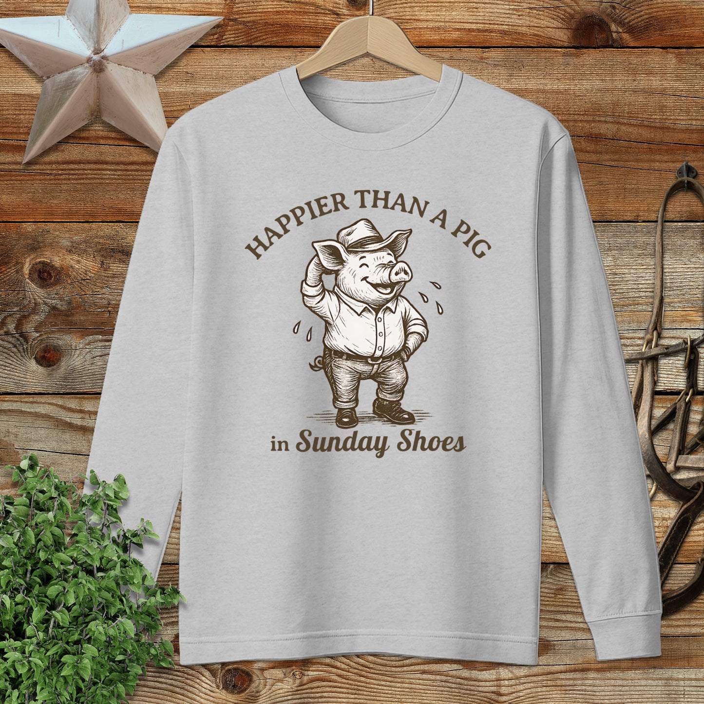 Pig in Sunday Shoes Long Sleeve Tee