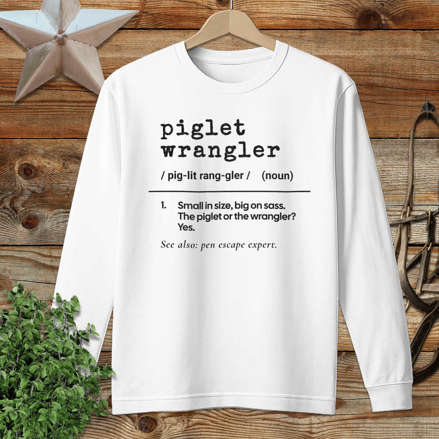 Piglet Wrangler Definition Long Sleeve Tee