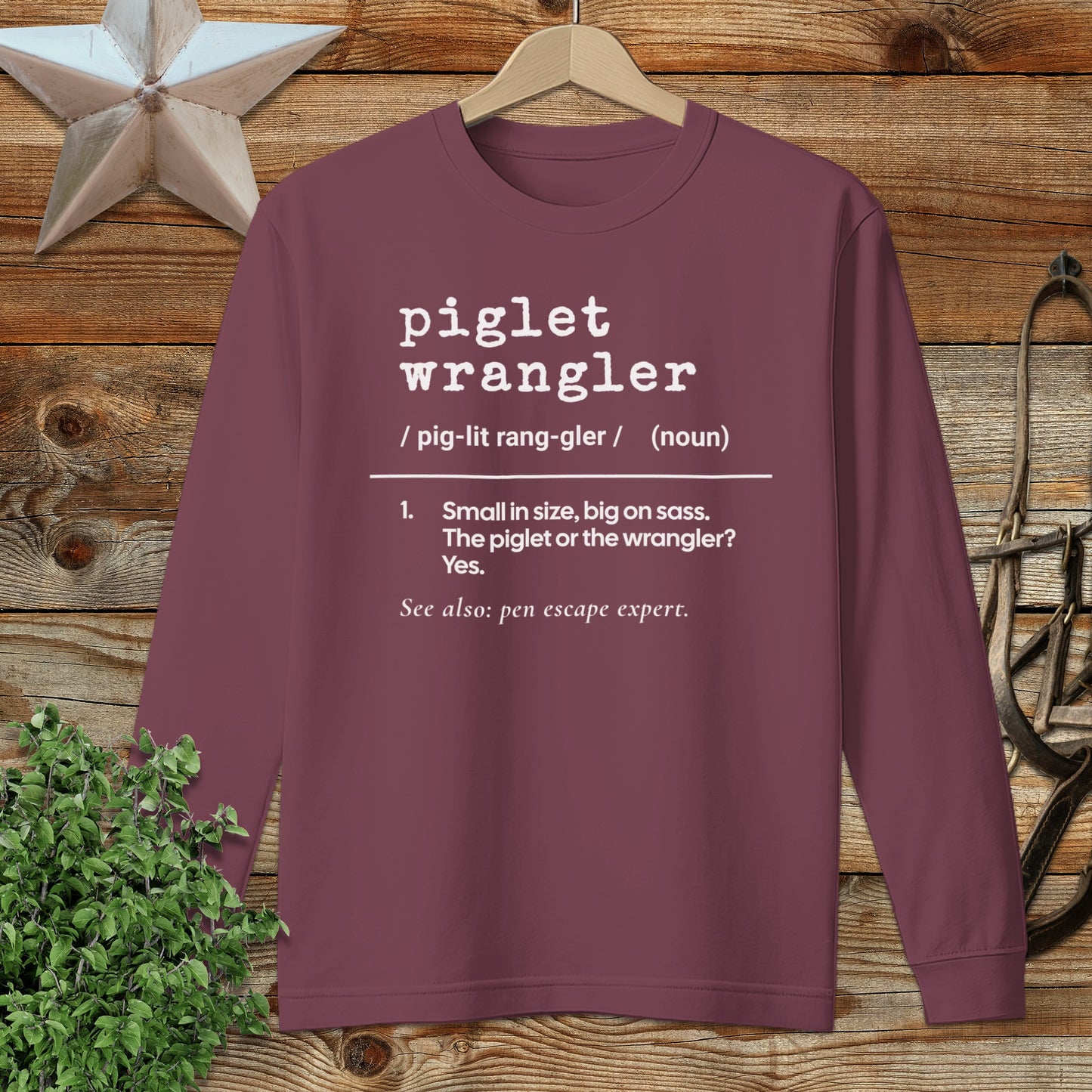 Piglet Wrangler Definition Long Sleeve Tee