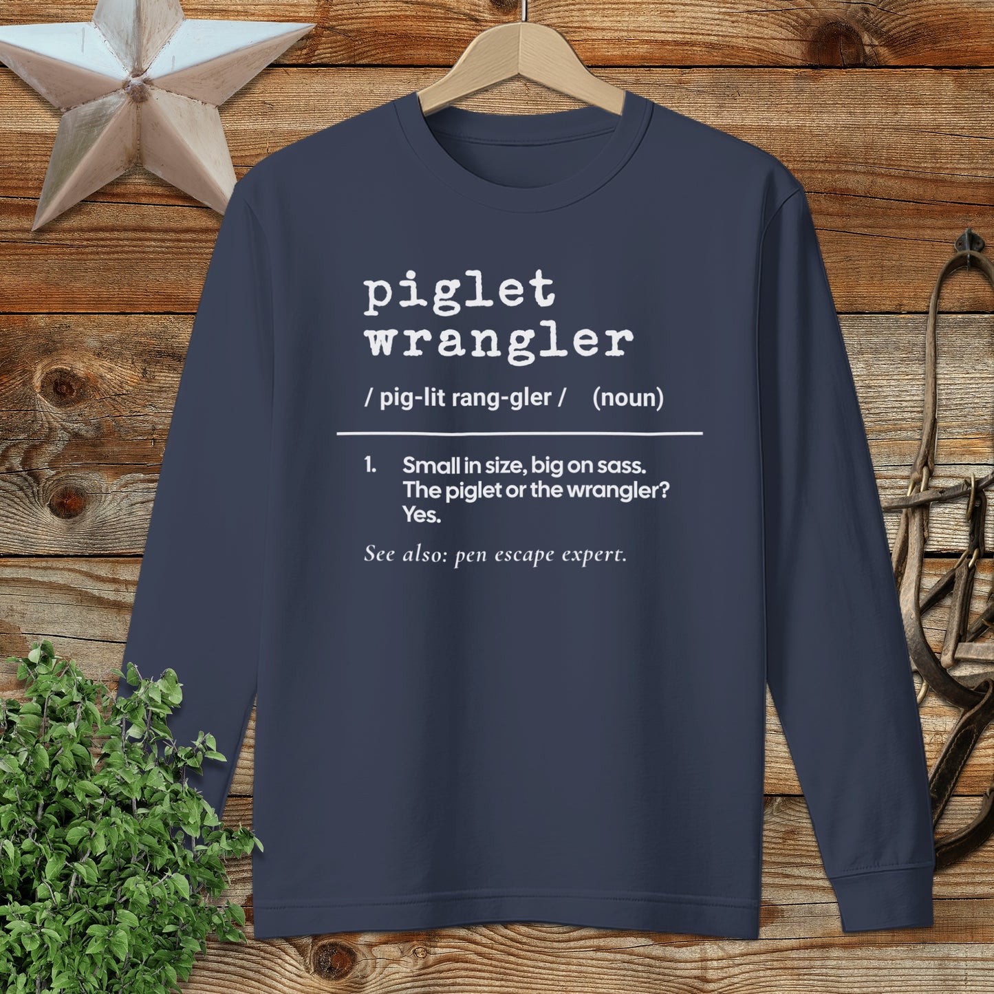 Piglet Wrangler Definition Long Sleeve Tee