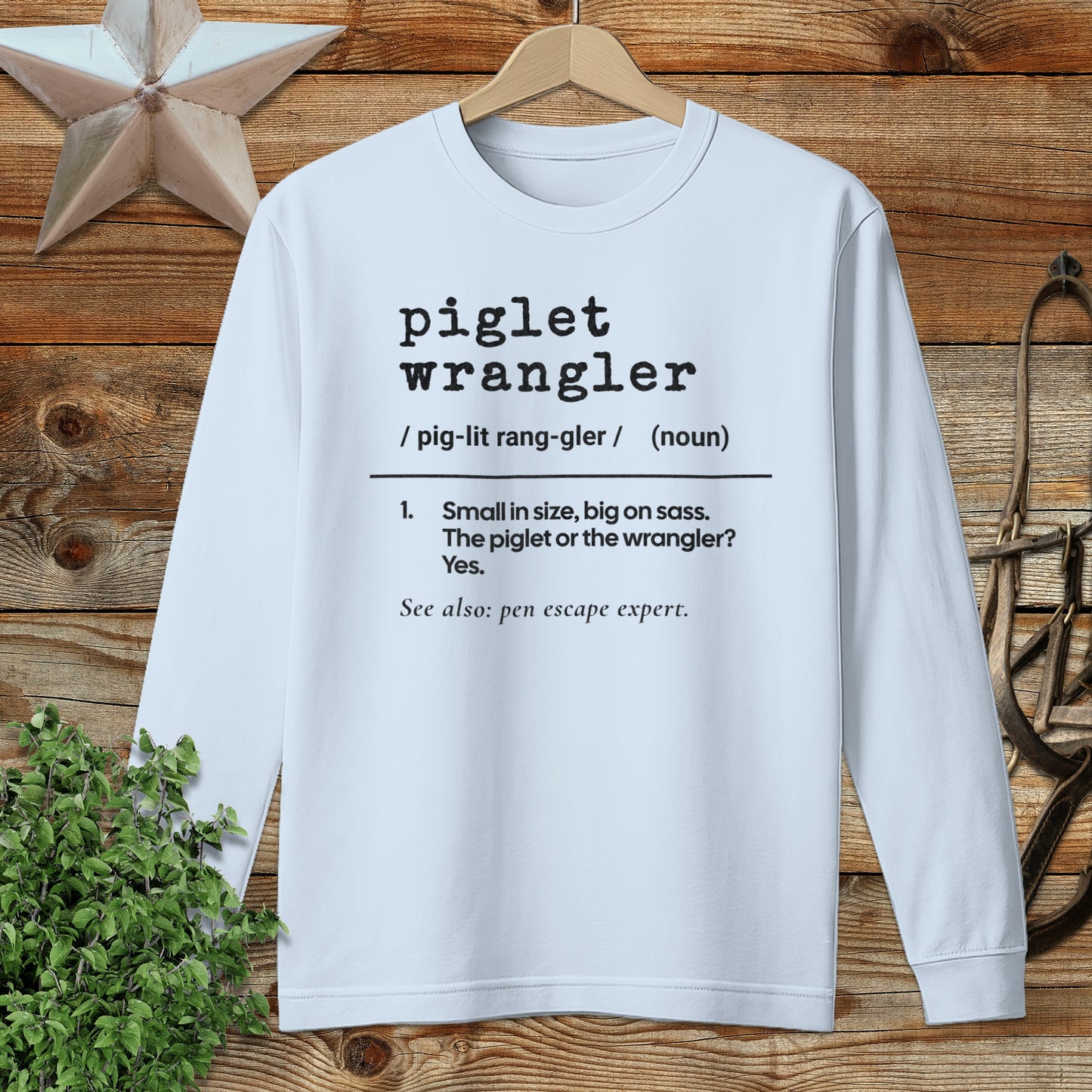 Piglet Wrangler Definition Long Sleeve Tee
