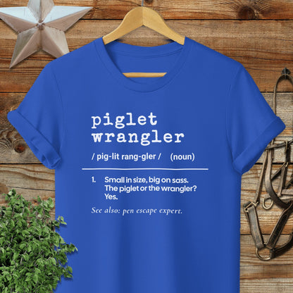 Piglet Wrangler Definition T-shirt