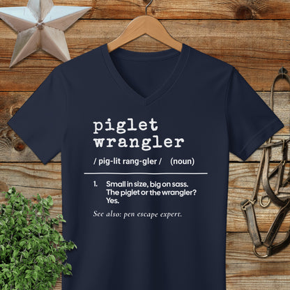 Piglet Wrangler Definition V-neck