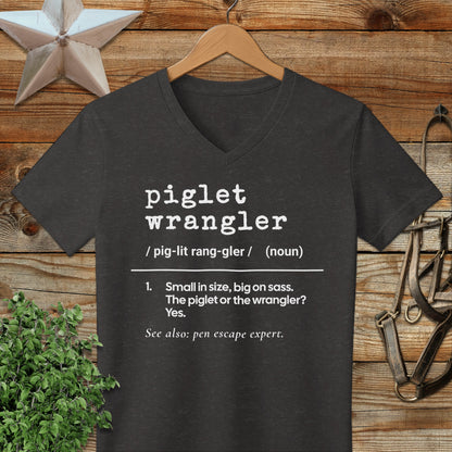 Piglet Wrangler Definition V-neck